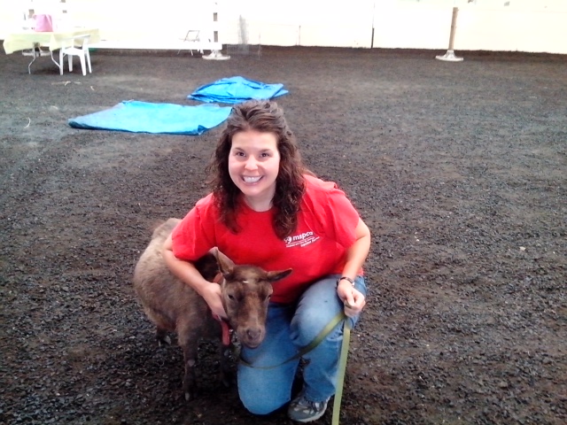 alicia with goat