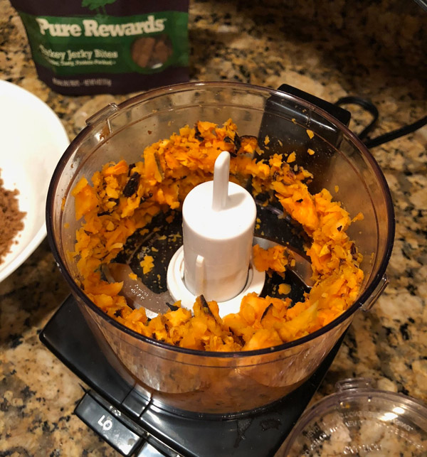 sweet potato in food processor